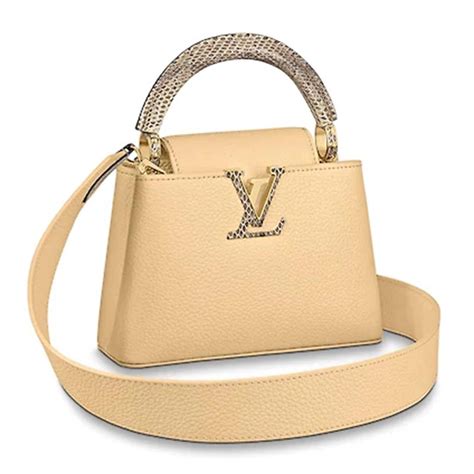 louis vuitton snakeskin handle bag|Louis Vuitton capucines purses.